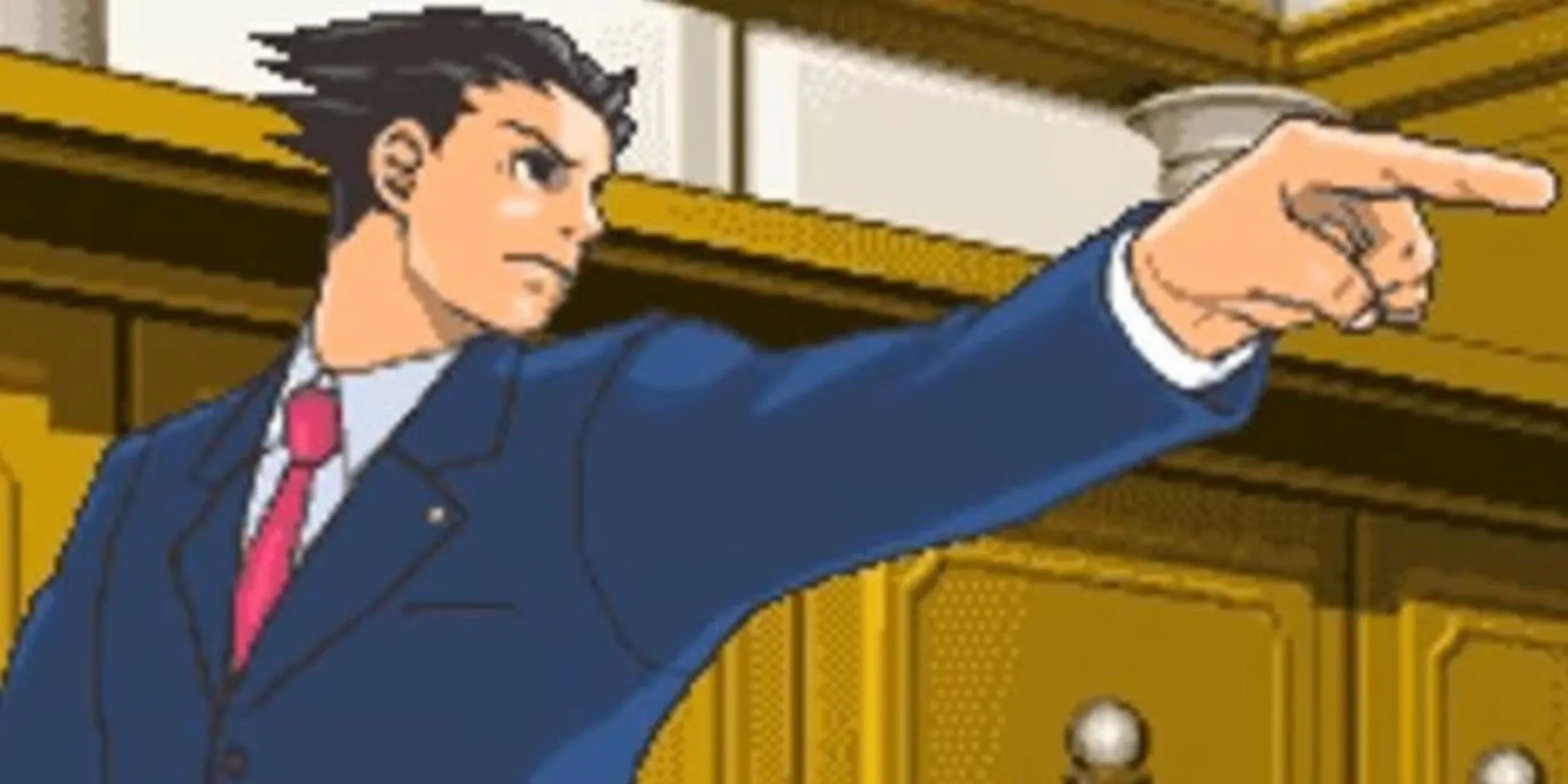 Phoenix Wright chỉ tay đầy kịch tính trong phiên bản DS của Ace Attorney