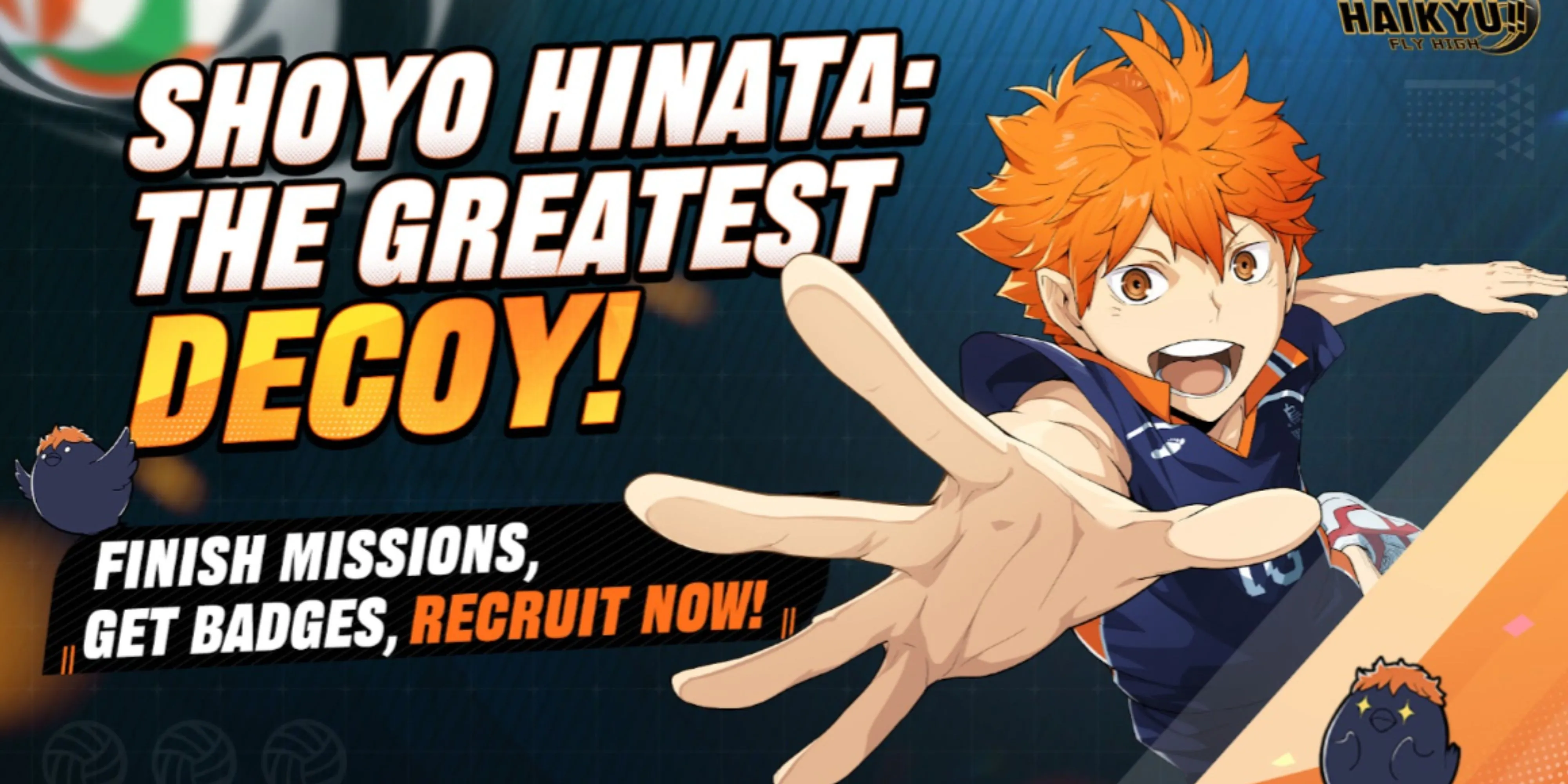 Shoyo Hinata, nhân vật chính trong các sự kiện đầu tiên của Haikyuu Fly High
