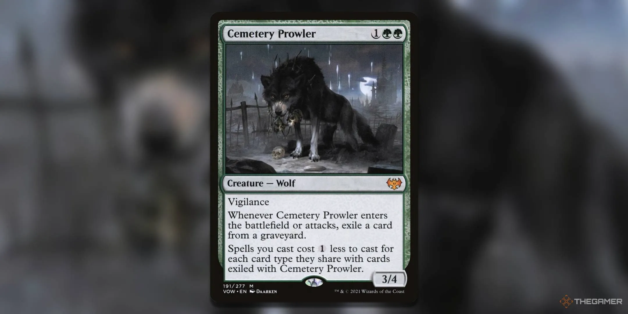 Sinh vật Cemetery Prowler giảm giá phép thuật trong Magic The Gathering