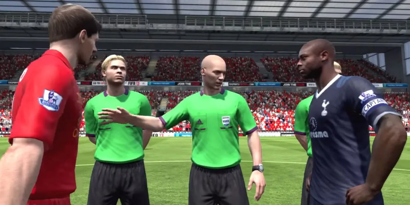 Steven Gerrard và William Gallas trên sân trong FIFA 13, gợi nhớ về các huyền thoại có thể xuất hiện trong Career Mode EA FC 26
