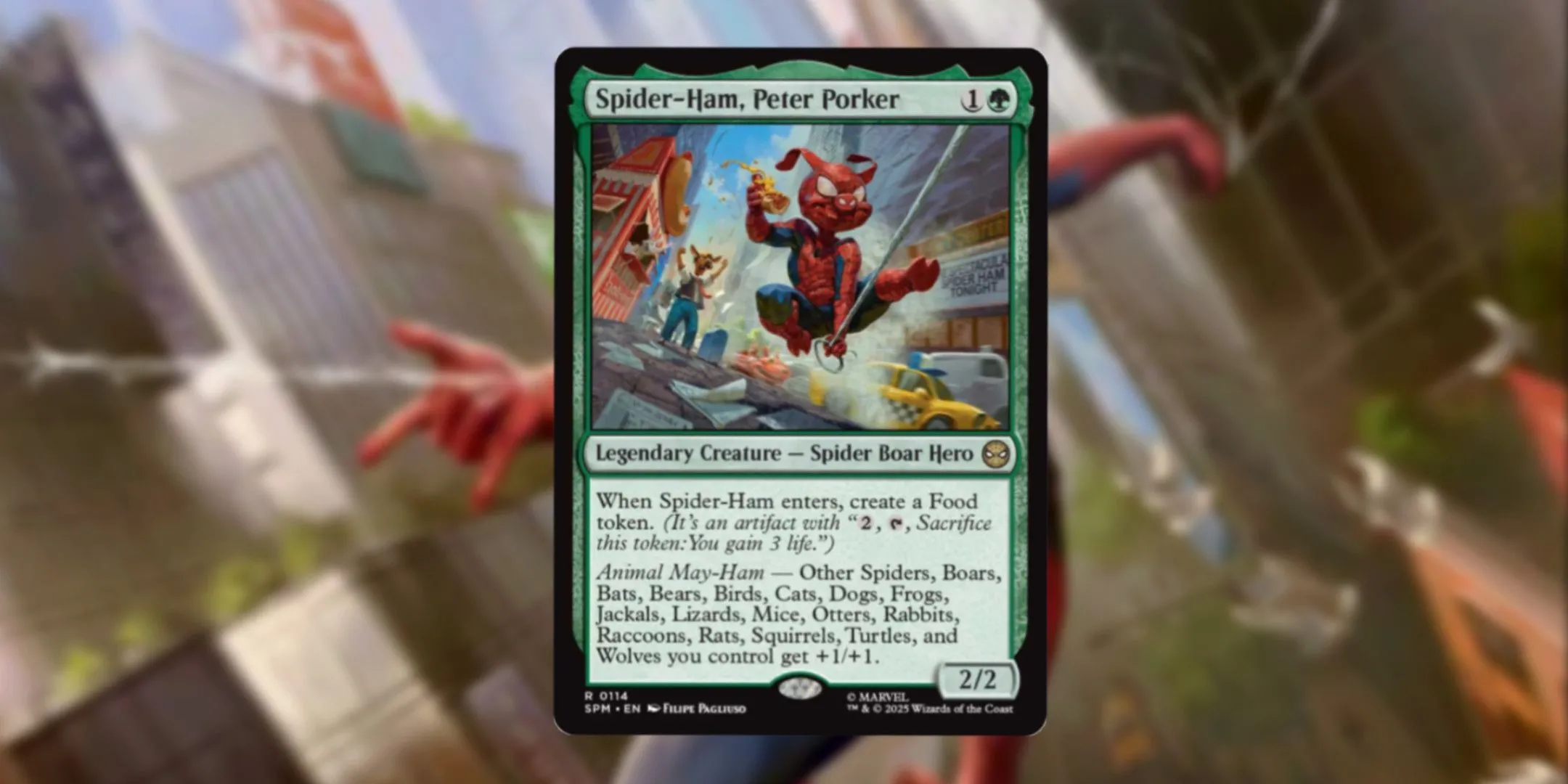 Thẻ bài Spider-Ham Peter Porker trong Magic The Gathering
