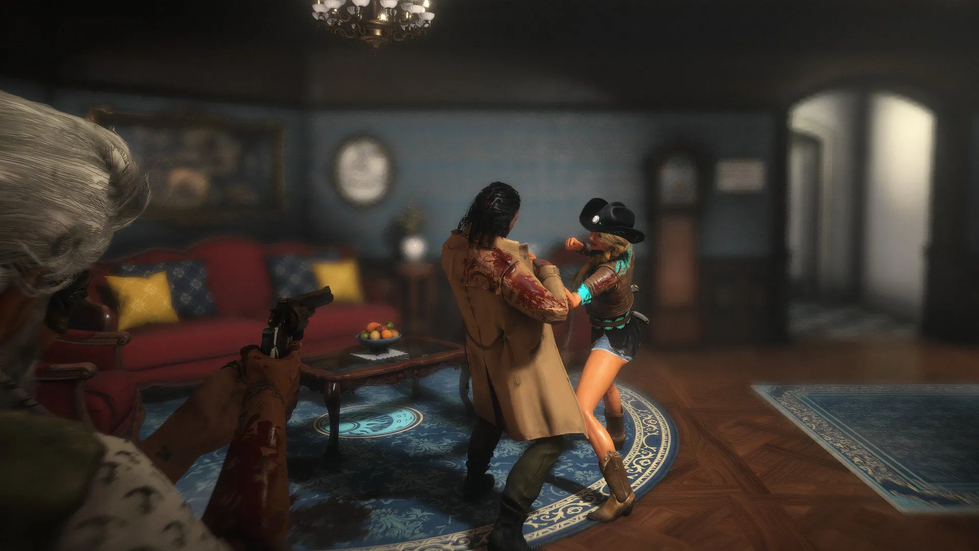 Toàn cảnh bên trong khách sạn gothic u ám trong game Killer Inn, nơi diễn ra cuộc chiến sinh tồn giữa sói và cừu.