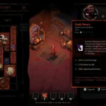 Tủ Relic với Death Notary trong Hell Clock, minh họa các vật phẩm quan trọng định hình build game thủ.