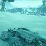 Xe Nomad khám phá hành tinh Voeld băng giá trong Mass Effect Andromeda, gợi mở các cuộc phiêu lưu vũ trụ mới.