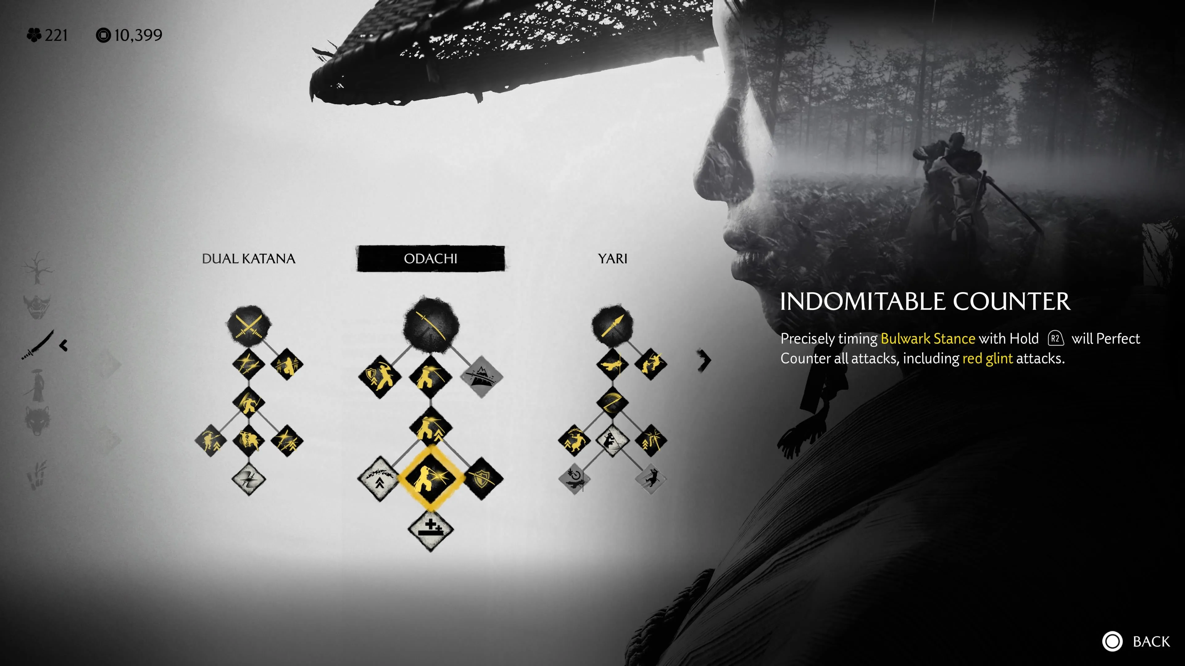 Ẩn thân: Indomitable Counter cho phản đòn Odachi khi chặn chuẩn