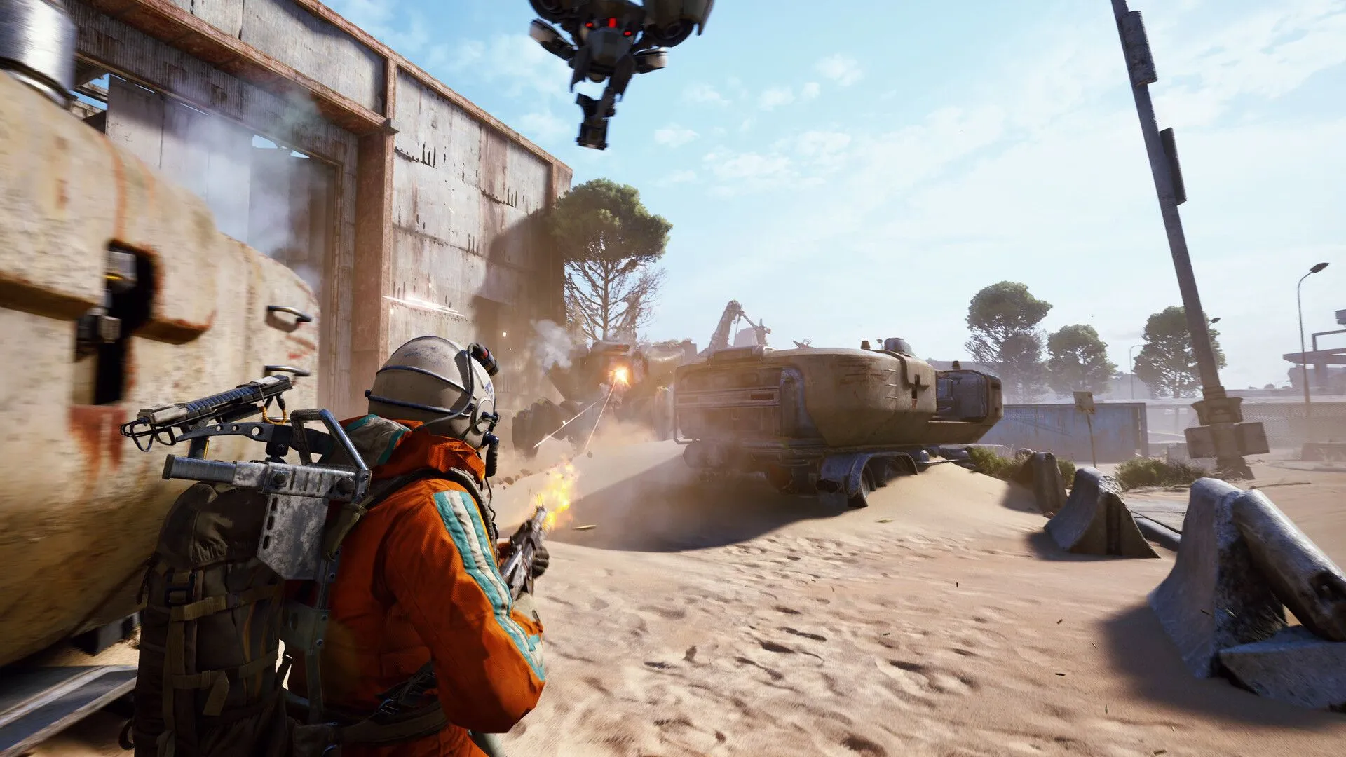 ảnh bìa ARC Raiders hiện thị trận đấu Dam Battlegrounds với Raider