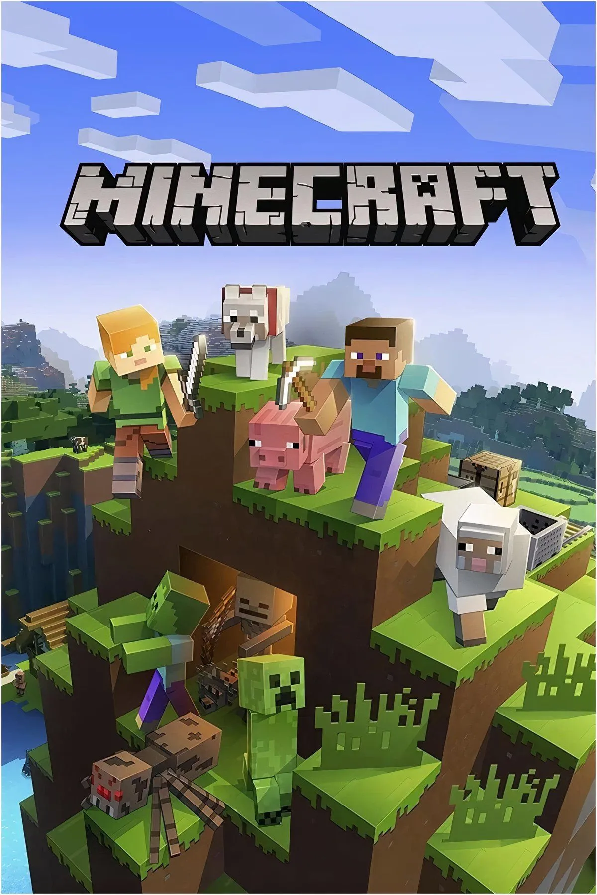Ảnh tổng hợp biểu tượng Minecraft và các yếu tố thiết kế: cho thấy tầm ảnh hưởng của Creeper trong văn hóa game