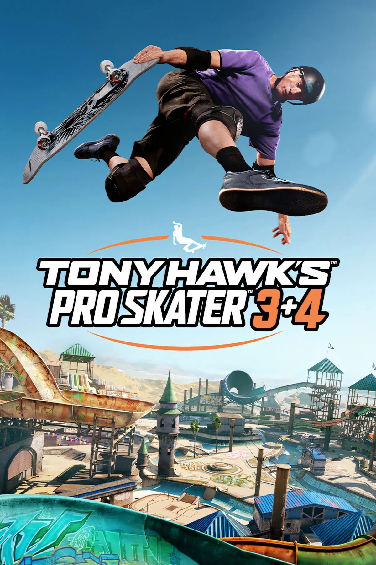 Bìa Tony Hawk's Pro Skater 3+4 — artwork chính thức của tựa game remake/classic