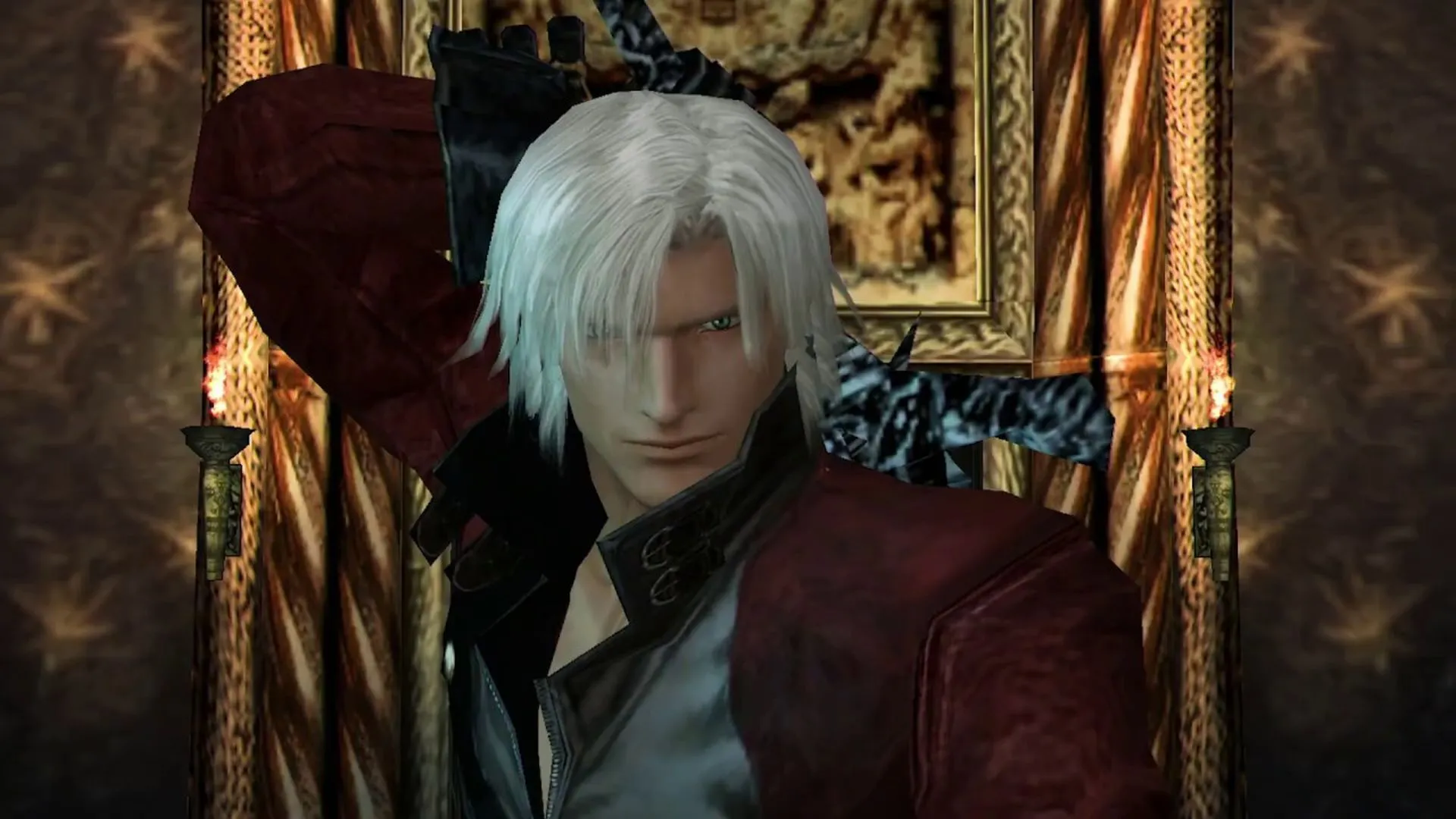 Dante trong Devil May Cry 2 trên Nintendo Switch, bối cảnh đô thị đơn điệu và lượt đánh thiếu sức sống