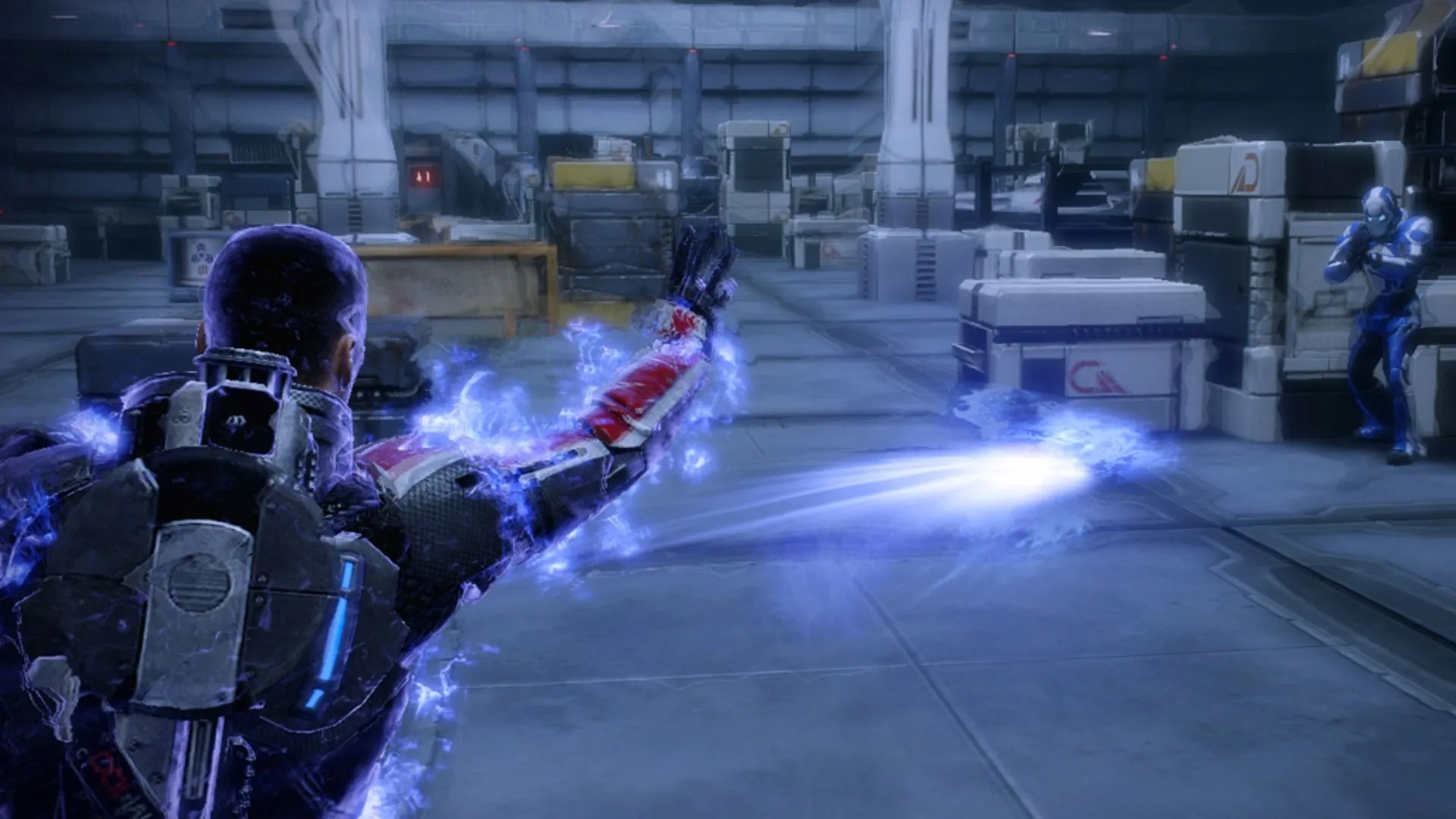 Mass Effect 2 chế độ chiến đấu quyền năng, minh họa yếu tố hành động hơn cốt truyện khám phá