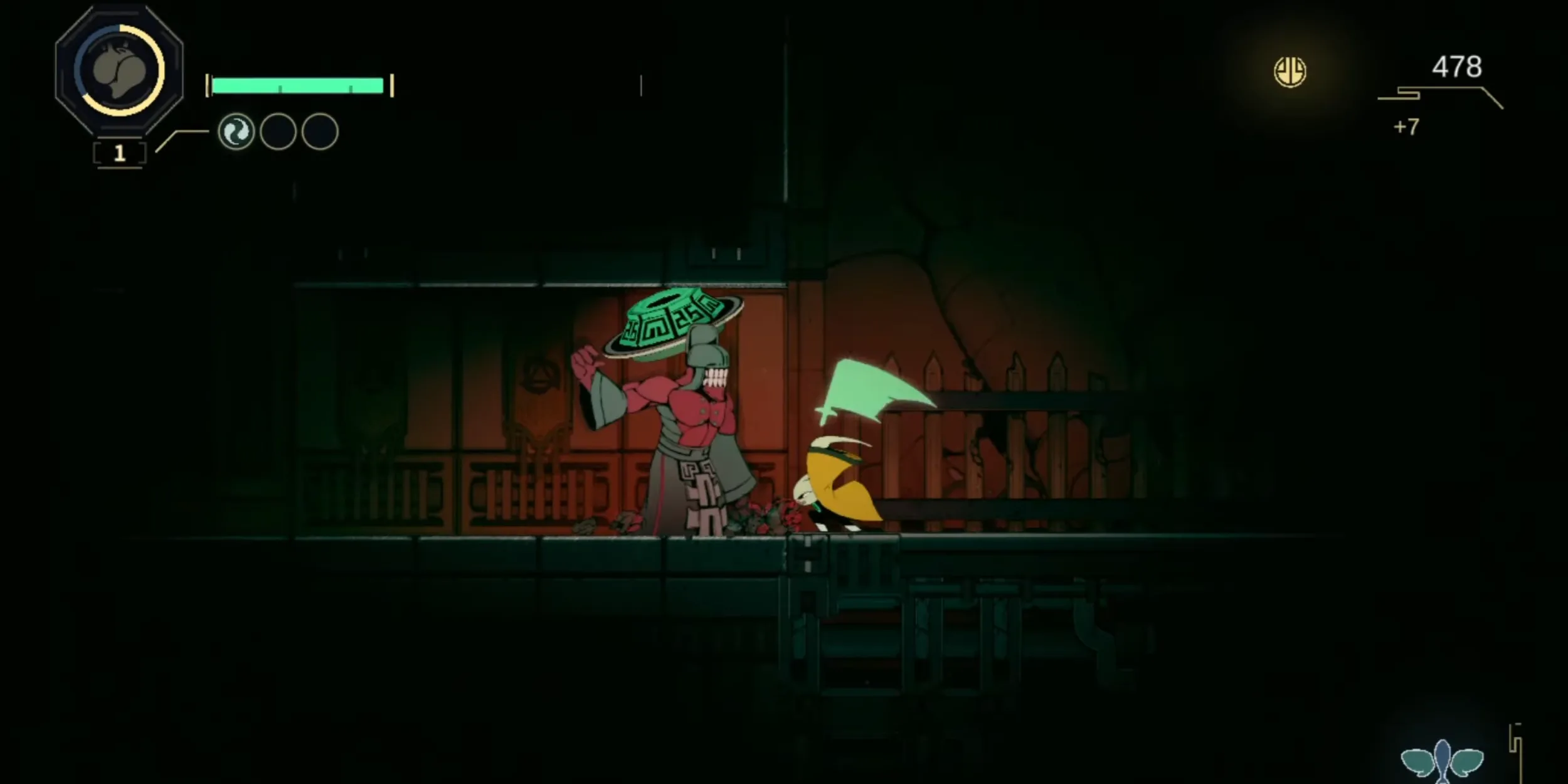 Nine Sols: hình nền thể hiện phong cách mỹ thuật và khốc liệt của combat, kêu gọi khám phá lore và NPC