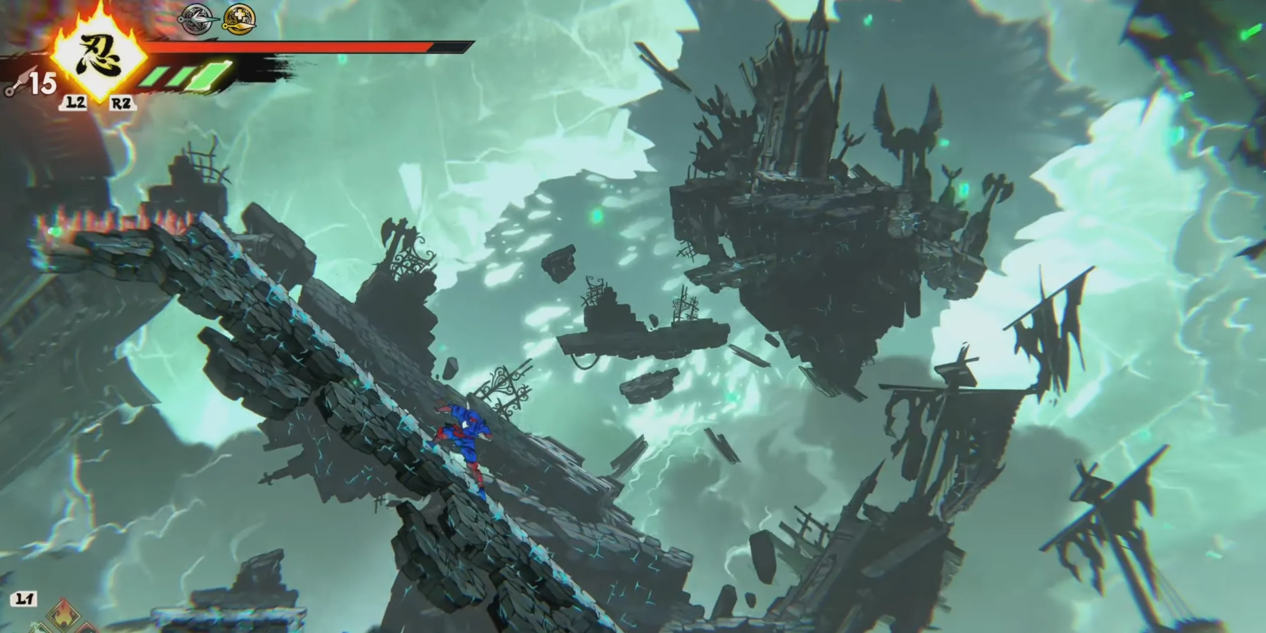 Oboro Village’s Ankou Rift trong Shinobi: Art of Vengeance - platform đòi hỏi nhảy chính xác và né đòn