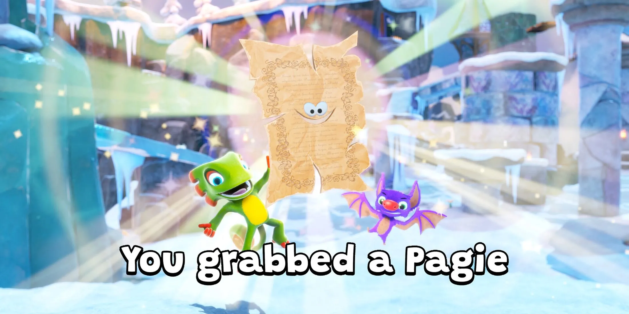 Pagies là collectible chủ đạo trong Yooka-Replaylee