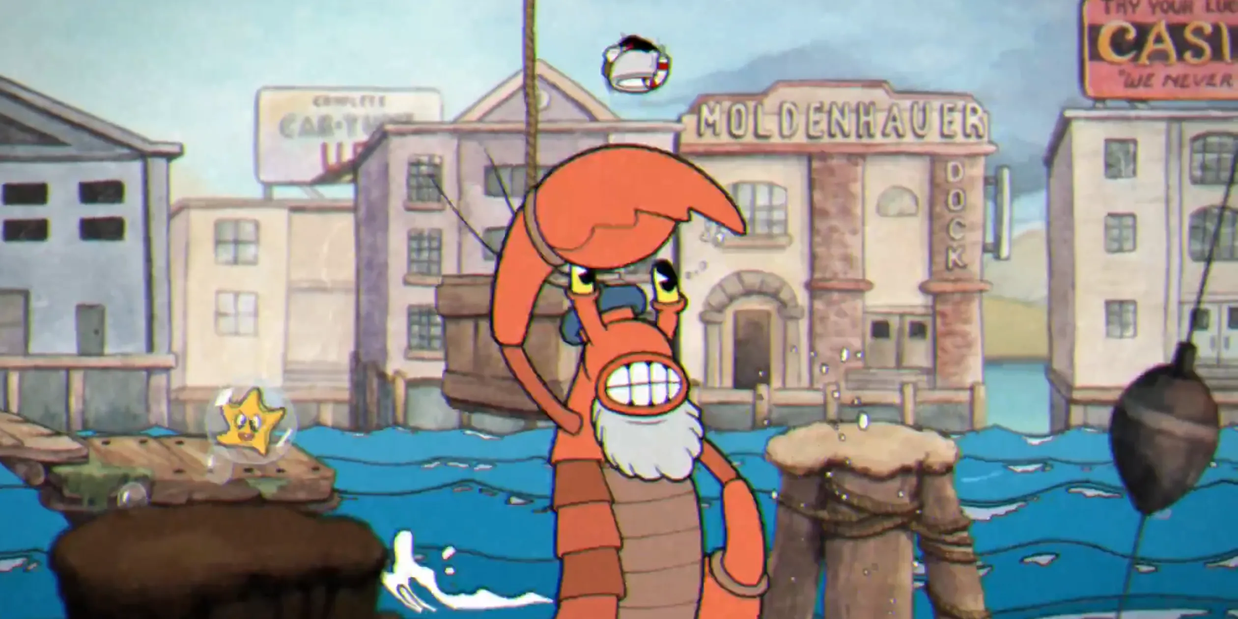 Perilous Piers trong Cuphead - chạy bắn, né đạn và kẻ đuổi liên tục