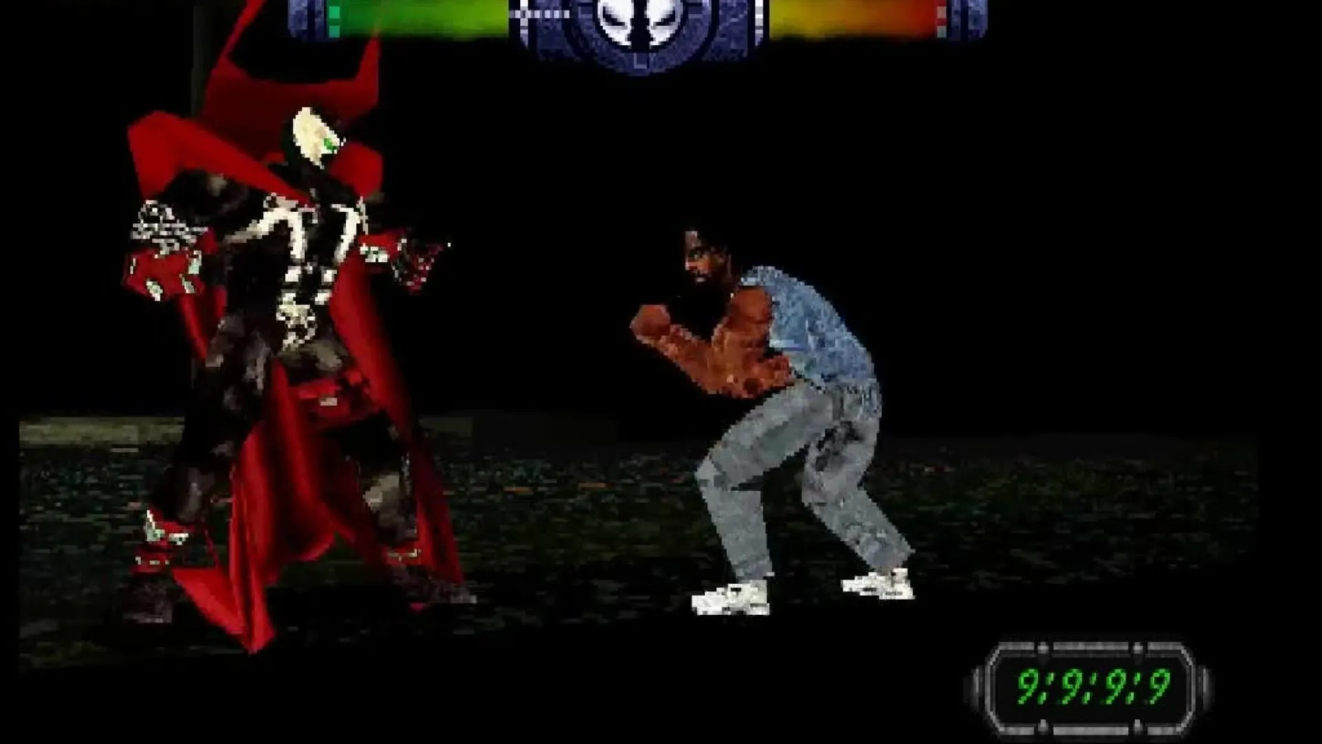 Spawn: The Eternal với tông màu u ám và nhân vật chính trên nền thành phố
