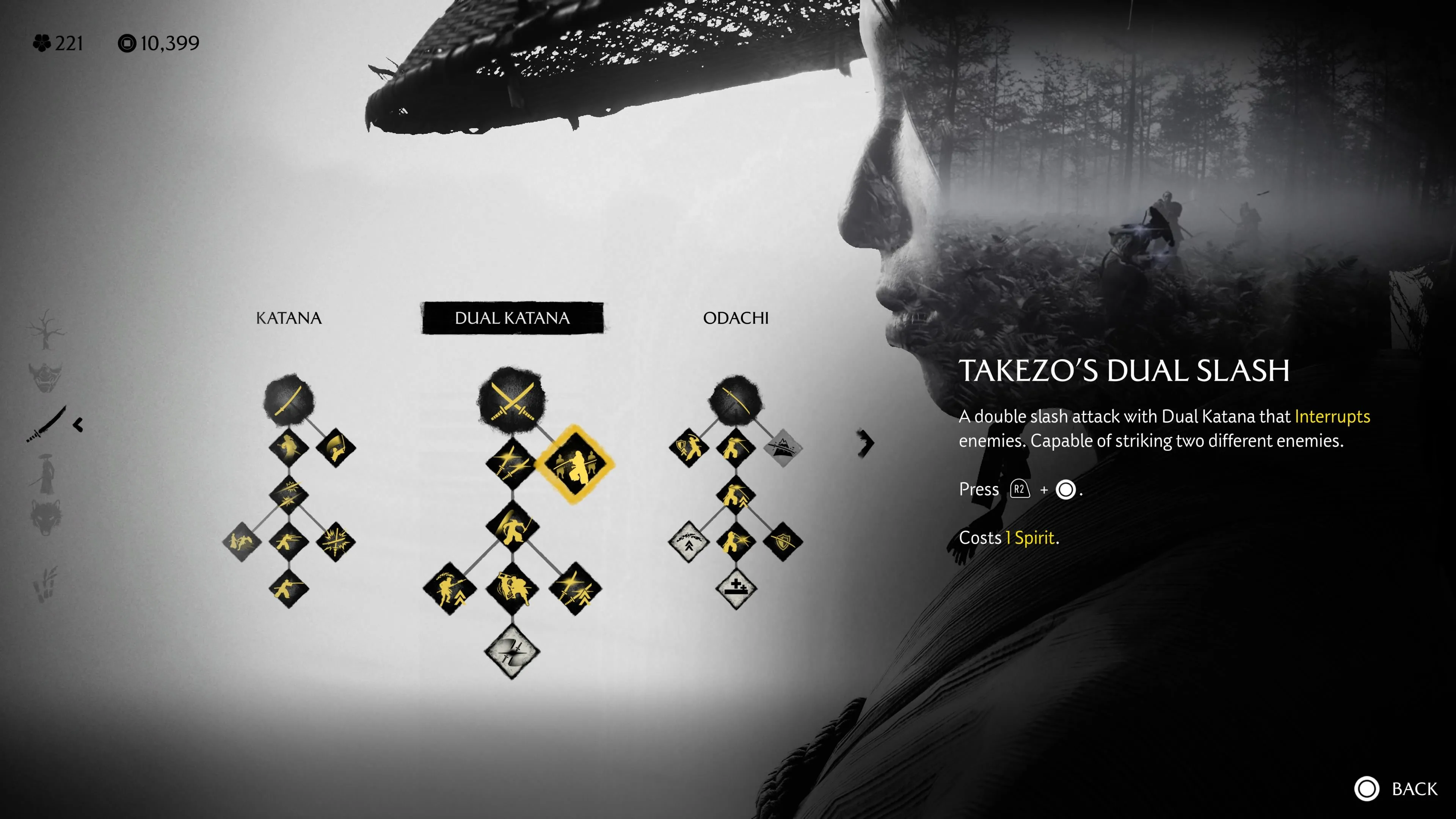 Takezo's Dual Slash: chiêu đặc trưng của Dual Katana được mở khi hoàn thành quest Takezo