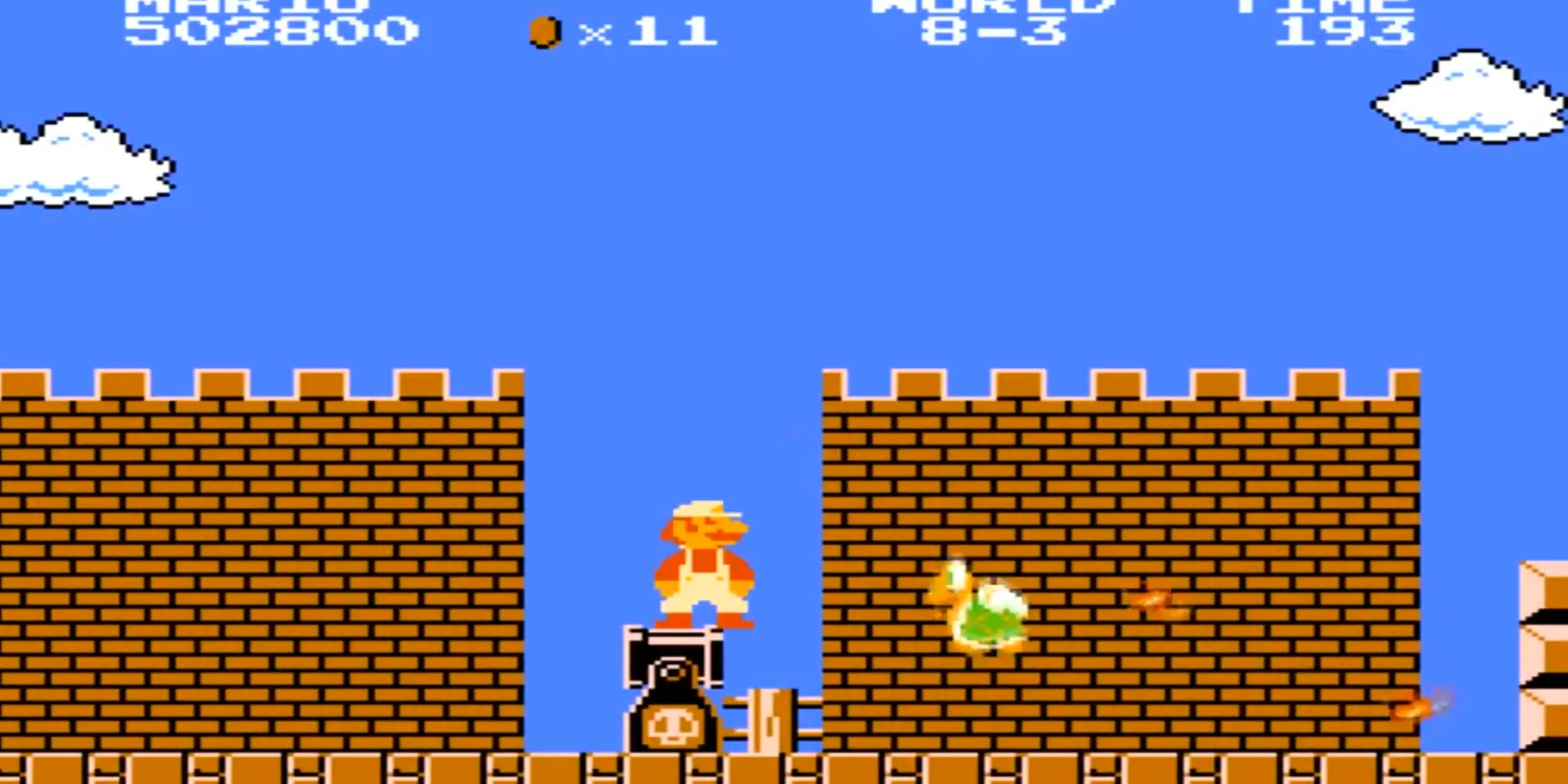 World 8-3 trong Super Mario Bros - Hammer Bros dày đặc gây áp lực nhảy chính xác